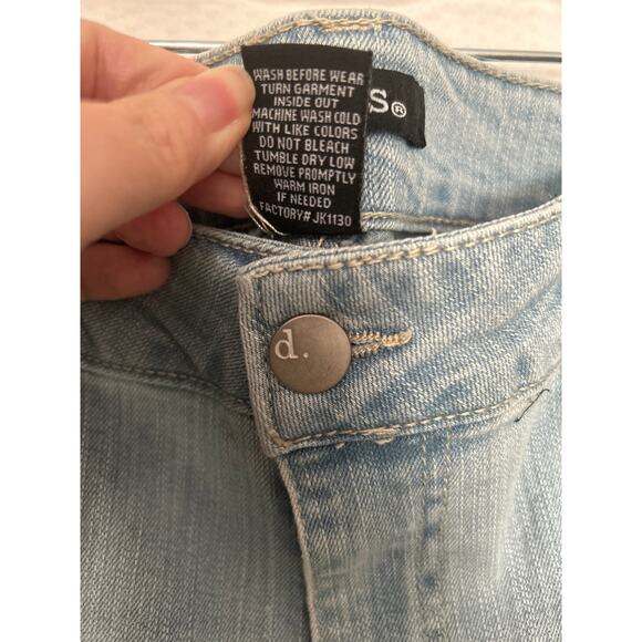 d.jeans Women's Blue Faded Light Wash Denim Jeans Mid Rise Straight Size 10 - Picture 6 of 9